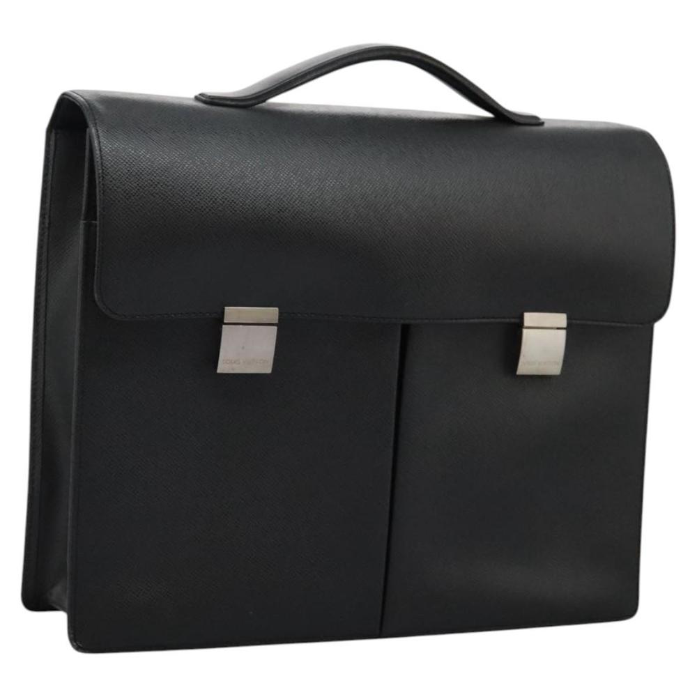 LOUIS VUITTON Taiga Serviette Kazan Business Bag Ardoise M30802 LV Auth nb348